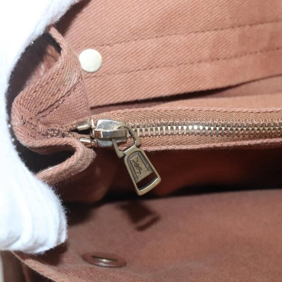 SAINT LAURENT Muse Toe Hand Bag Leather Brown Gold Auth 126997 - Picture 13 of 16